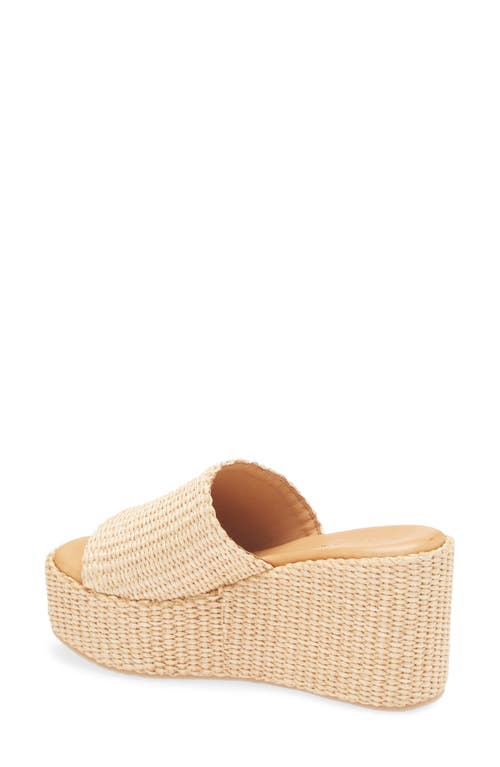 Chocolat Blu Jam Platform Wedge Sandal In Natural Raffia
