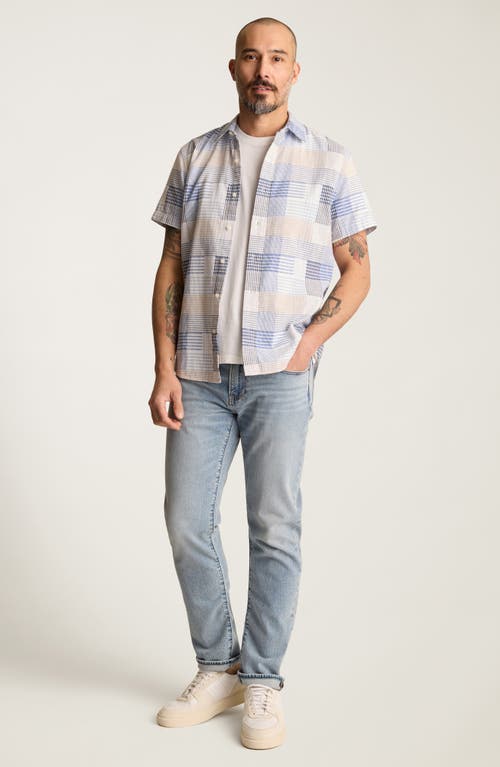 Bonobos Riviera Slim Fit Patchwork Short Sleeve Cotton Button-up Shirt In Multi