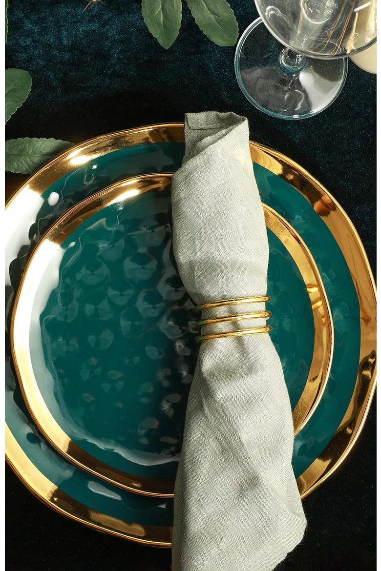 Florian Porcelain 16-Piece Dinnerware Set, Alternate, color, Green
