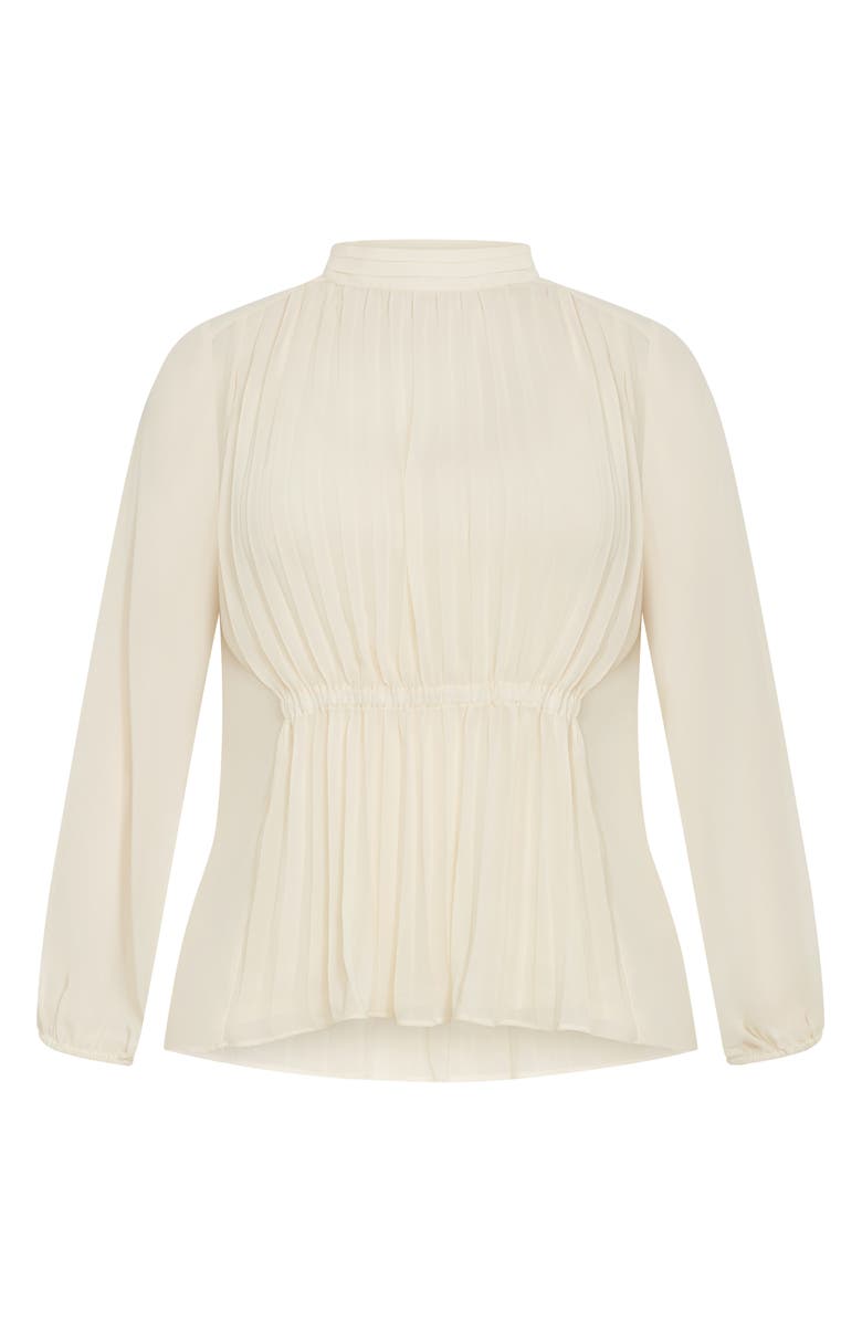 City Chic Cross Lane Pleated Shirt, Alternate, color, 