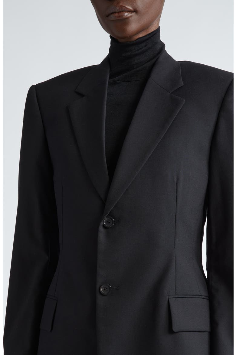 Tailored Wool Blazer, Alternate, color, BLACK