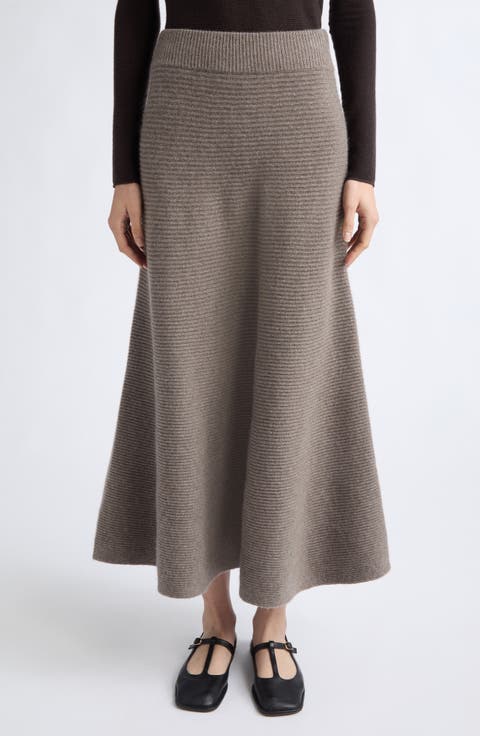 Dovie Cashmere Rib Skirt