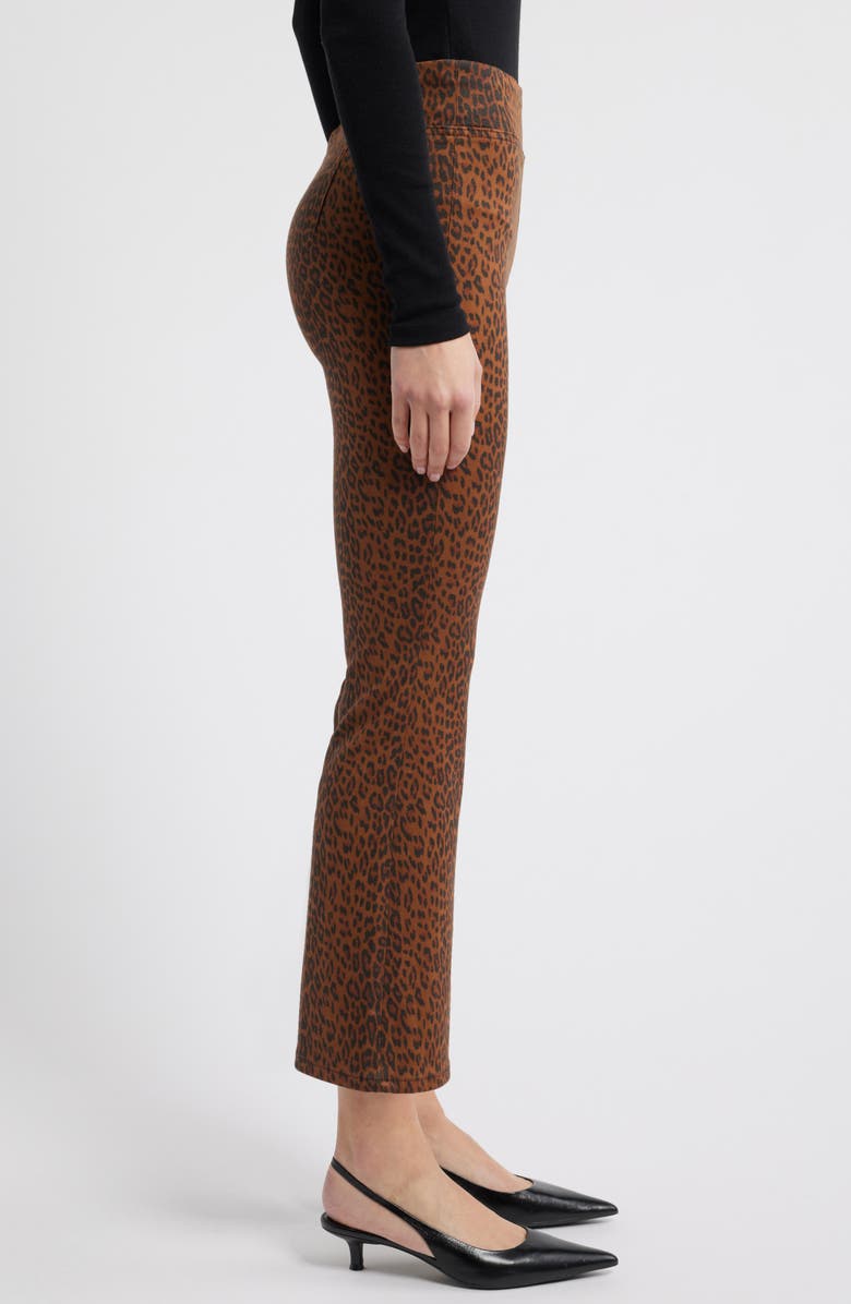 FRAME Jet Set Crop Mini Bootcut Pants, Alternate, color, Leopard