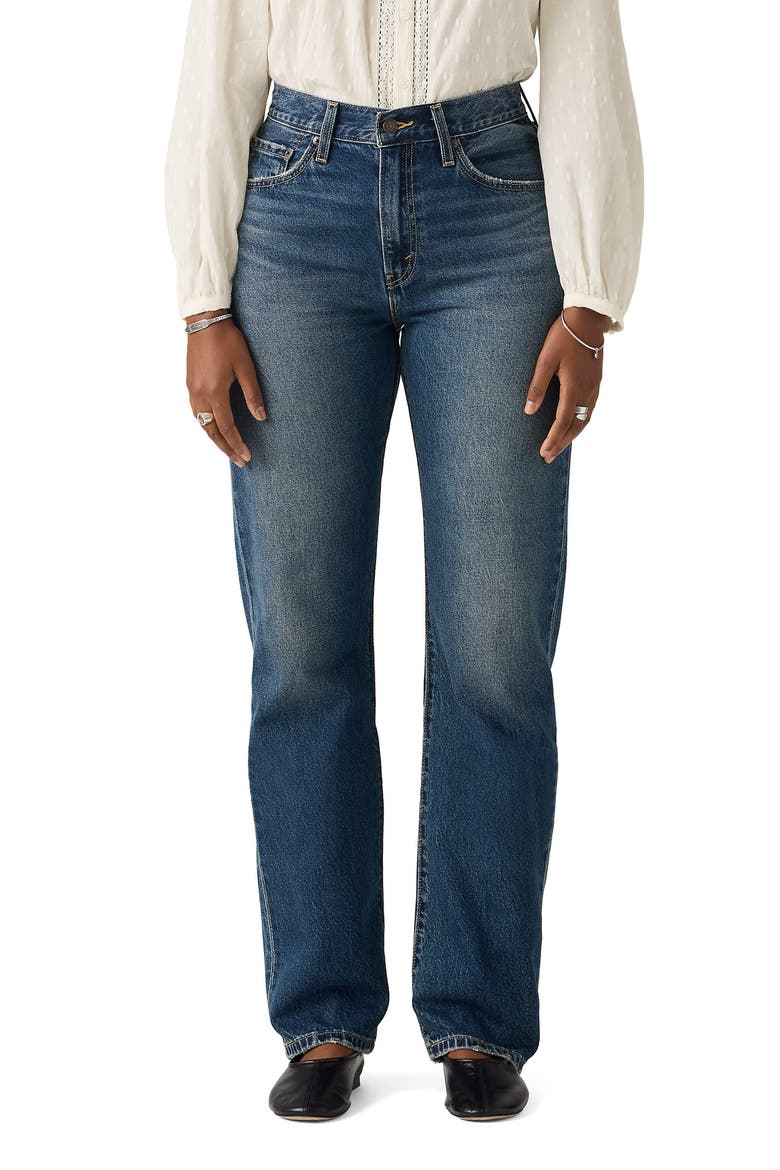 Easy High Waist Dad Jeans, Main, color, FREE LUNCH LB