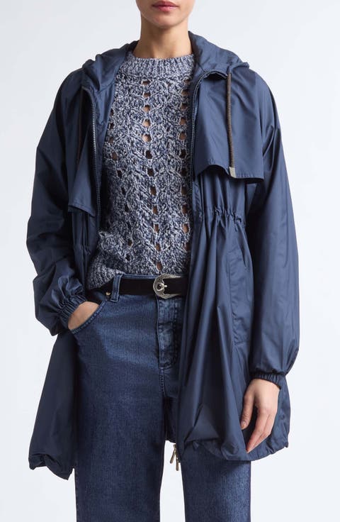 Drawstring Waist Parka