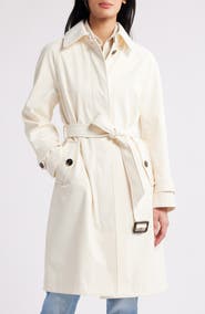 BCBG Max Azria Water Resistant Belted Trench Coat