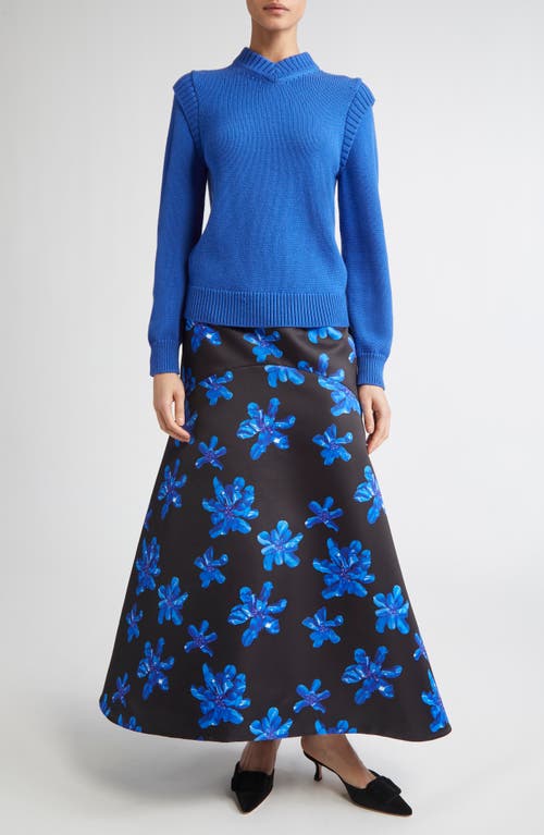 Emilia Wickstead Kit Merino Wool Sweater In Blue