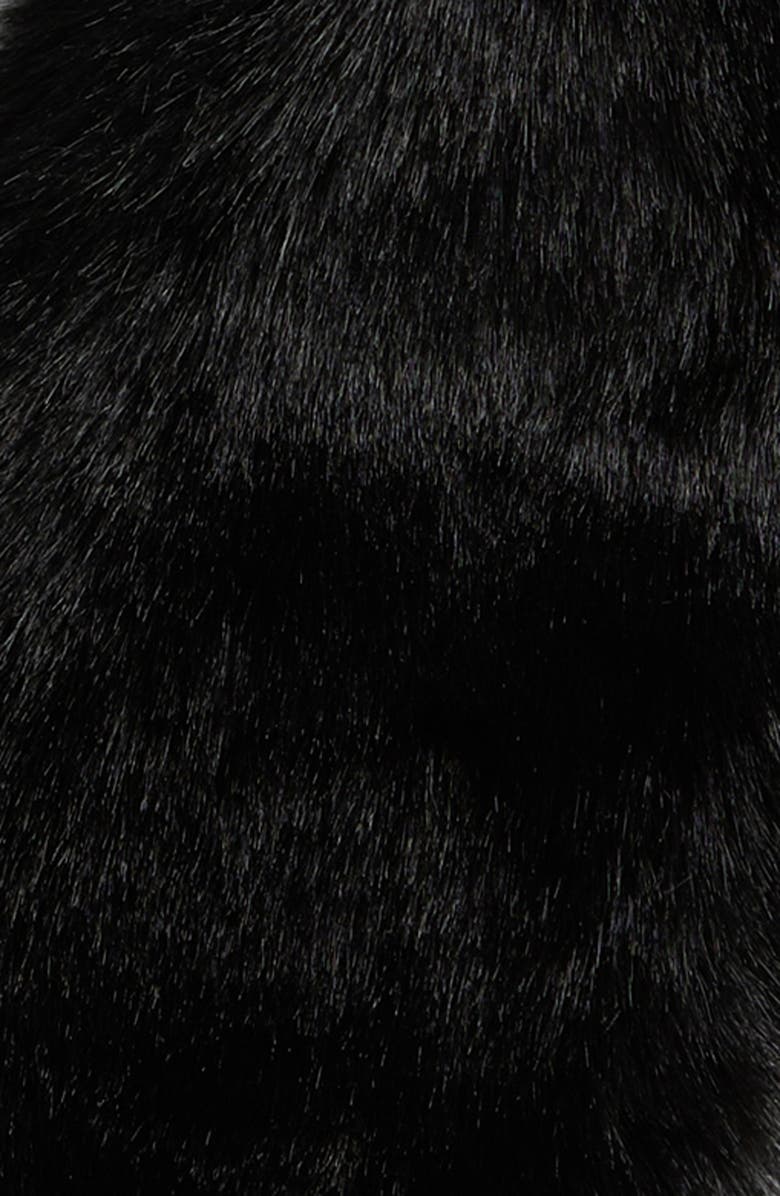 SURELL Kids' Faux Fur Scarf, Alternate, color, Black