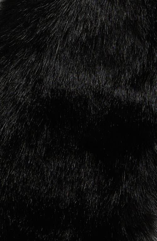 Surell Kids' Faux Fur Scarf In Black