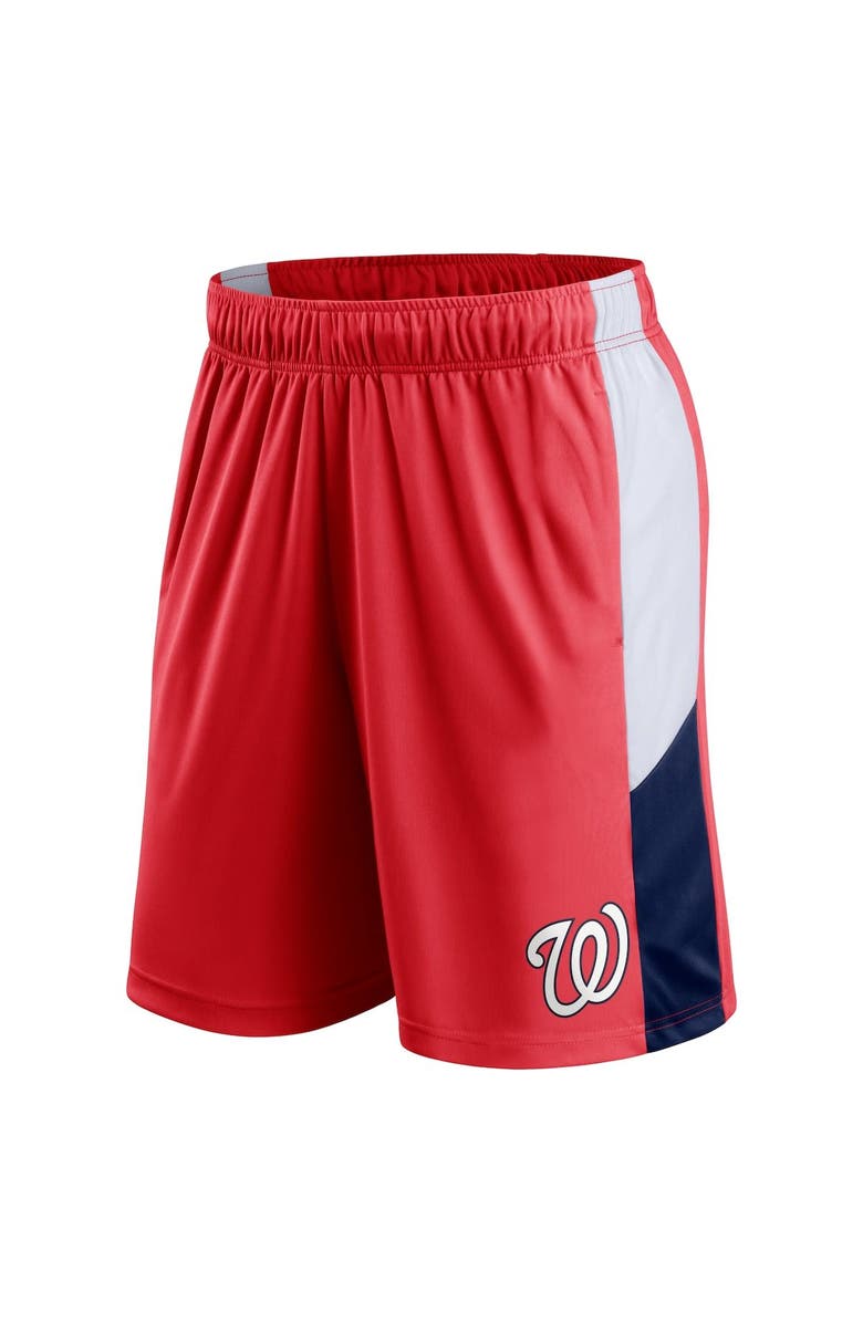 FANATICS Men's Fanatics Branded Red Washington Nationals Champion Rush Color Block Shorts, Alternate, color, 
