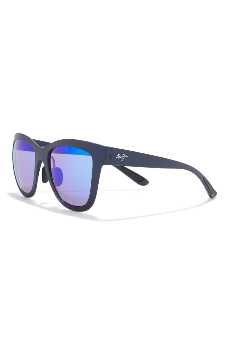 52mm Cat Eye Polarized Sunglasses, Alternate, color, BLUE BLUE BLUE