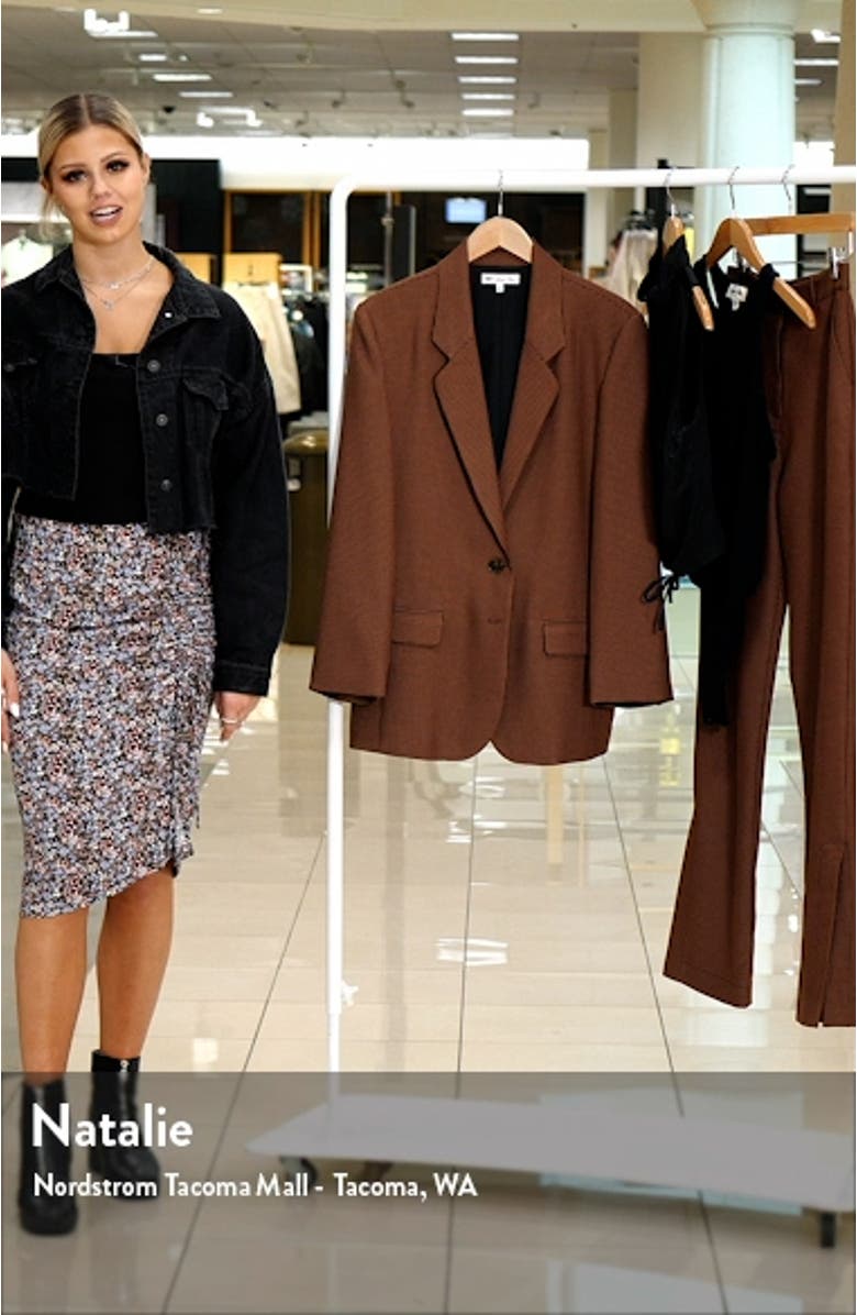 x Jourdan Sloane Power Play Longline Houndstooth Blazer, sales video thumbnail
