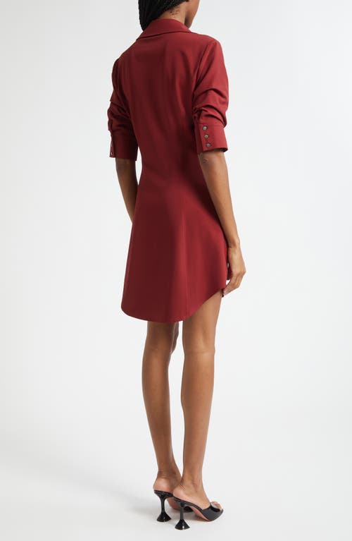 Cinq À Sept Elina Gathered Shirtdress In Red