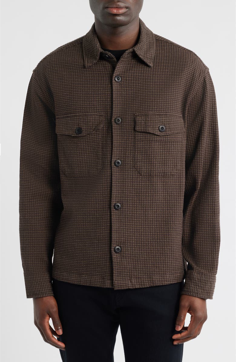 AllSaints Kanda Relaxed Fit Button-Up Shirt, Alternate, color, Brown
