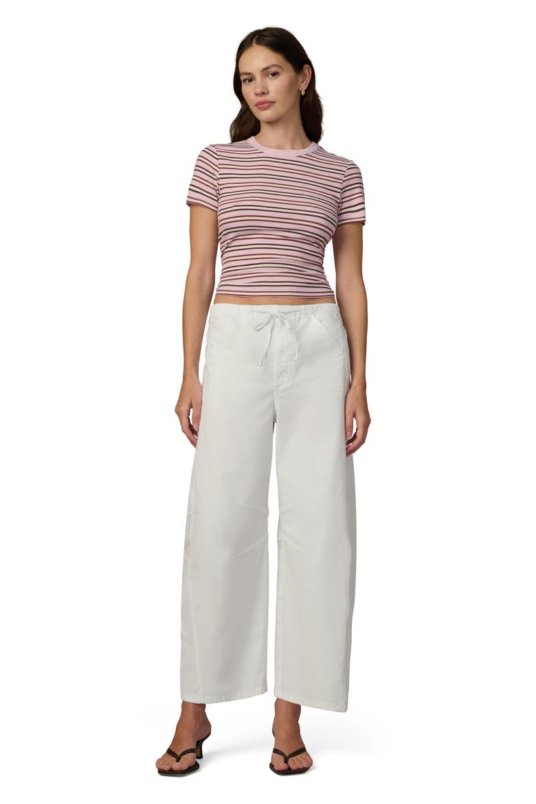 The Stripe Rib Baby T-Shirt, Alternate, color, BLUSH/ ECRU STRIPE