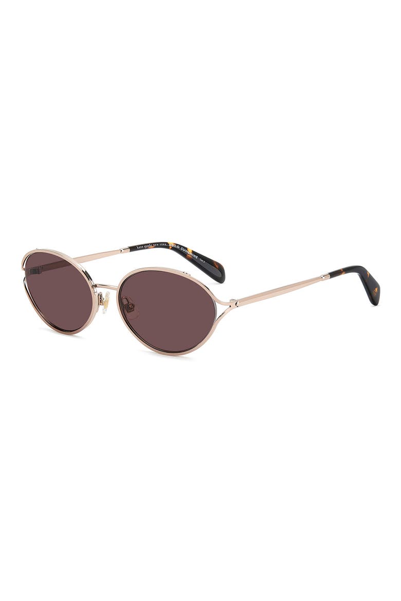 adina 54mm oval sunglasses, Alternate, color, RED GOLD/ PINK
