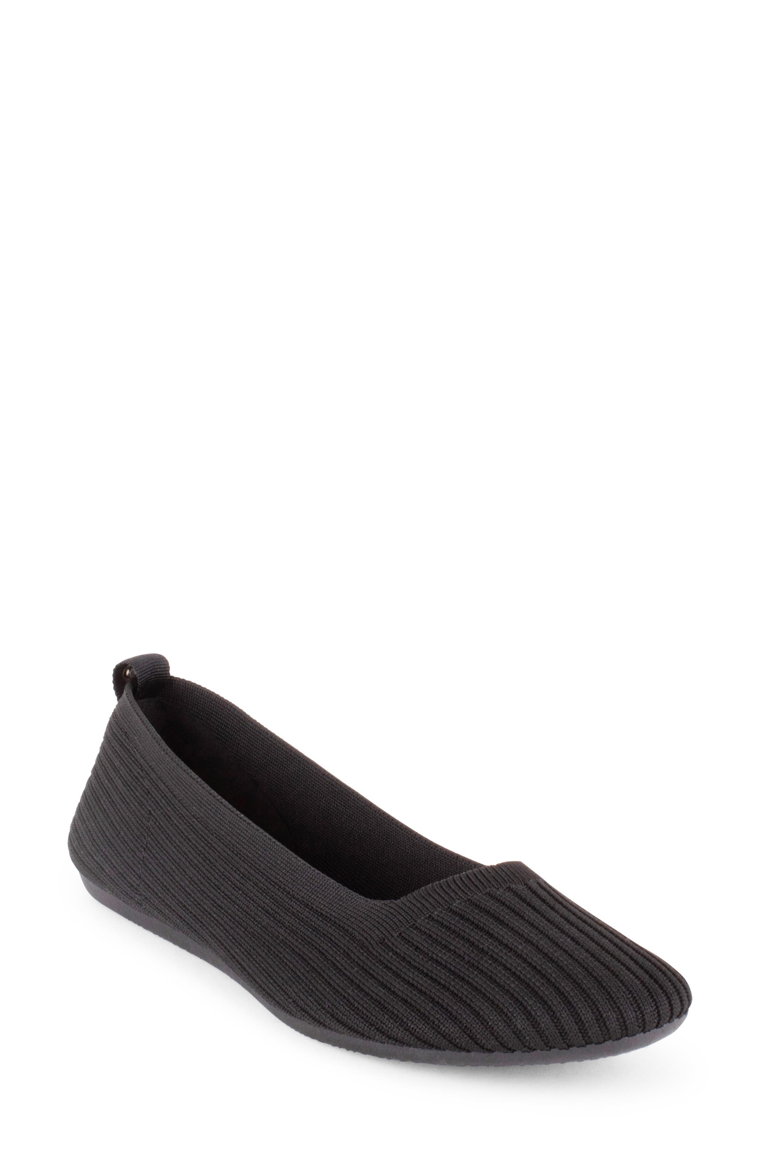 Tahari Vilamoura Knit Ballet Flat, Main, color, Black