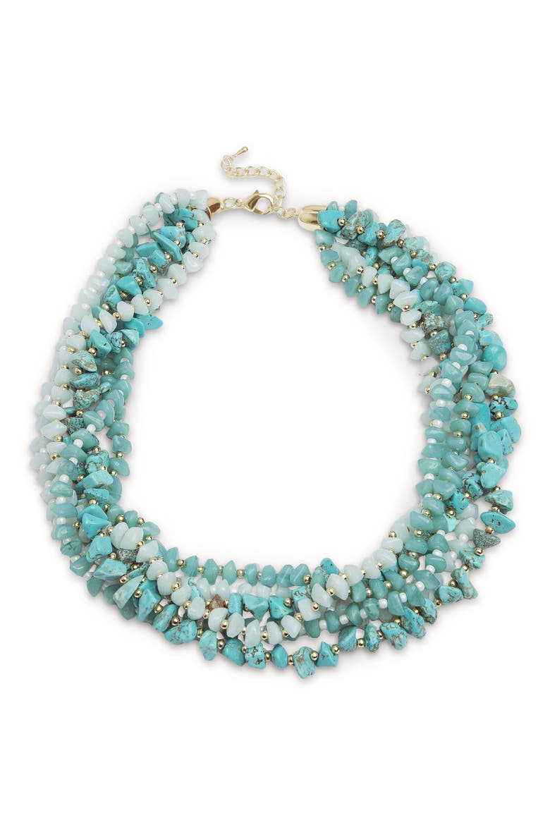 Multi Strand Turquoise Necklace, Main, color, TURQUOISE