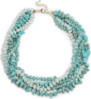SAACHI Multi Strand Turquoise Necklace