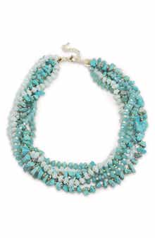SAACHI Multi Strand Turquoise Necklace