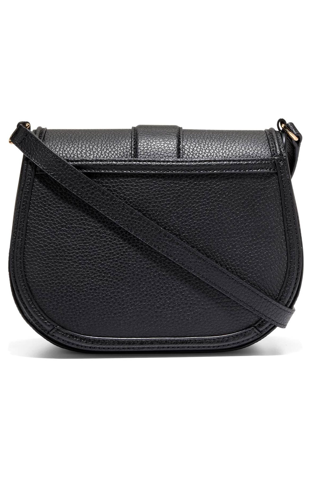 Cole Haan Marina Saddle Crossbody Bag, Alternate, color, Black