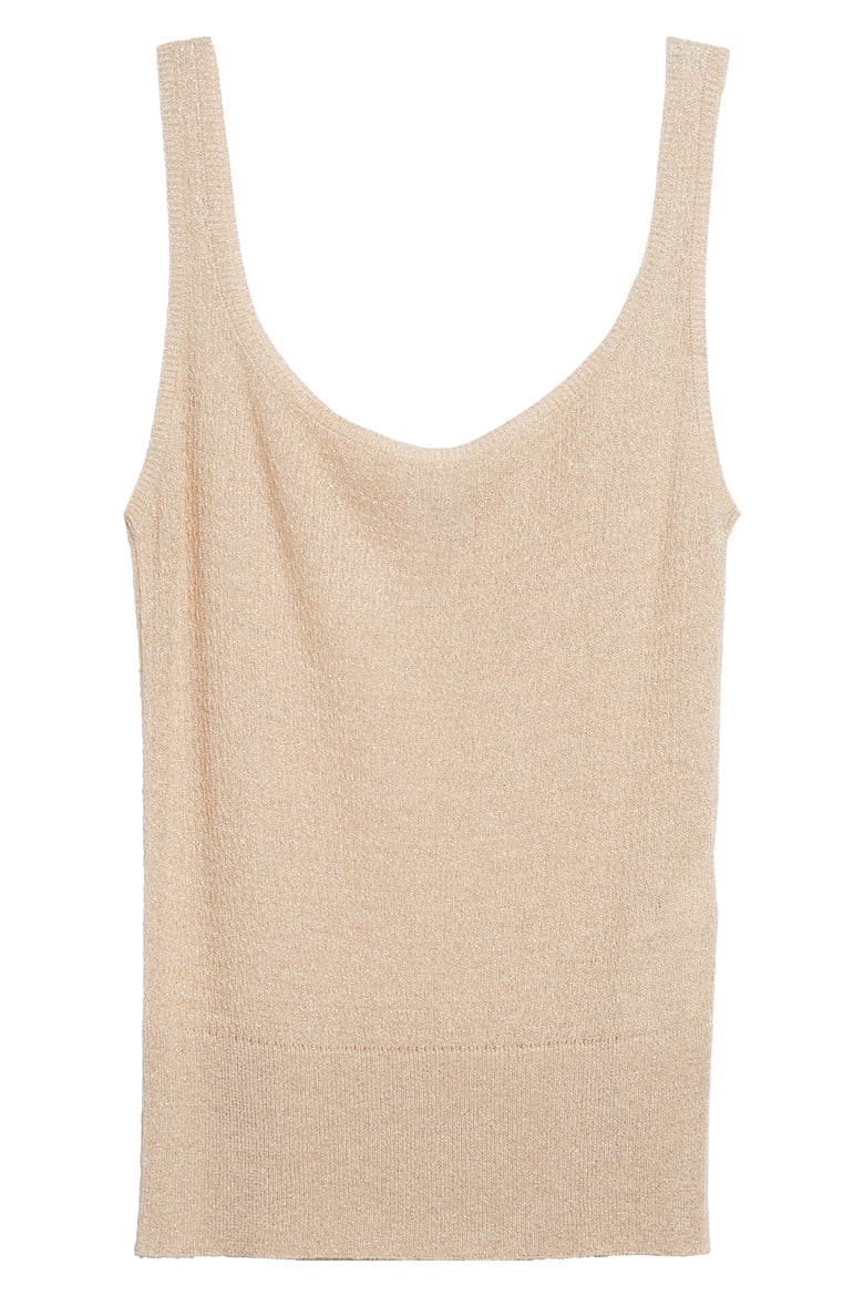 Metallic Sweater Tank, Alternate, color, GOLD