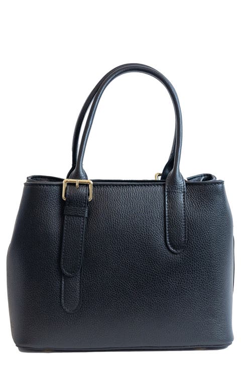 ★BLACKUP★ lic lace up leather shopper bag black CQ24s COS Leather Folded Shopper in BLACK | endource