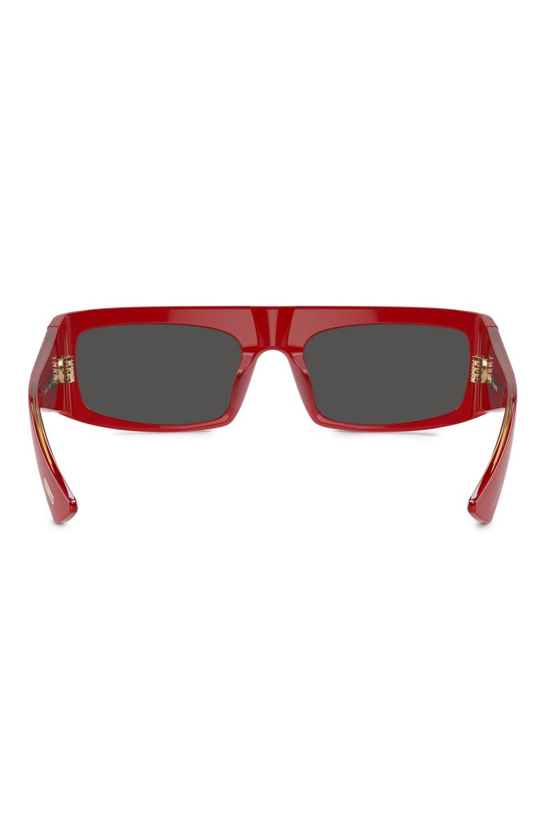 x KHAITE 1979C 56mm Rectangular Sunglasses, Alternate, color, RED