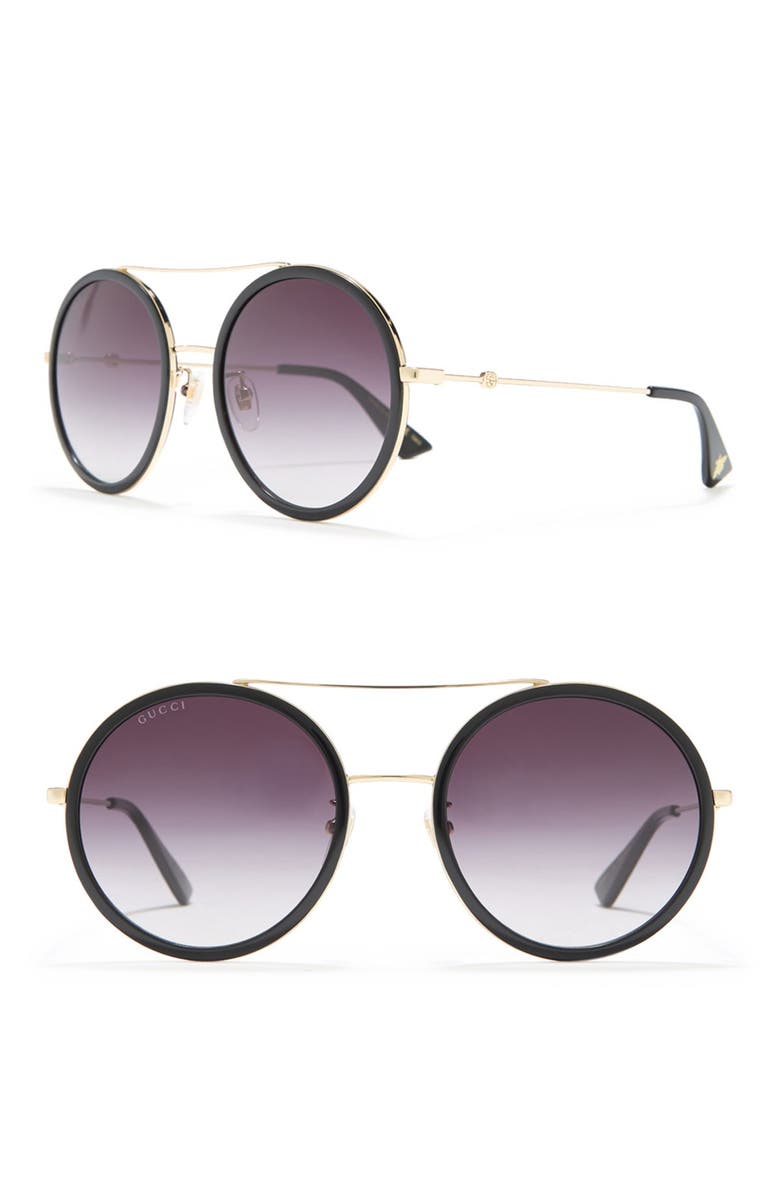 Gucci 56mm Round Sunglasses, Main, color,