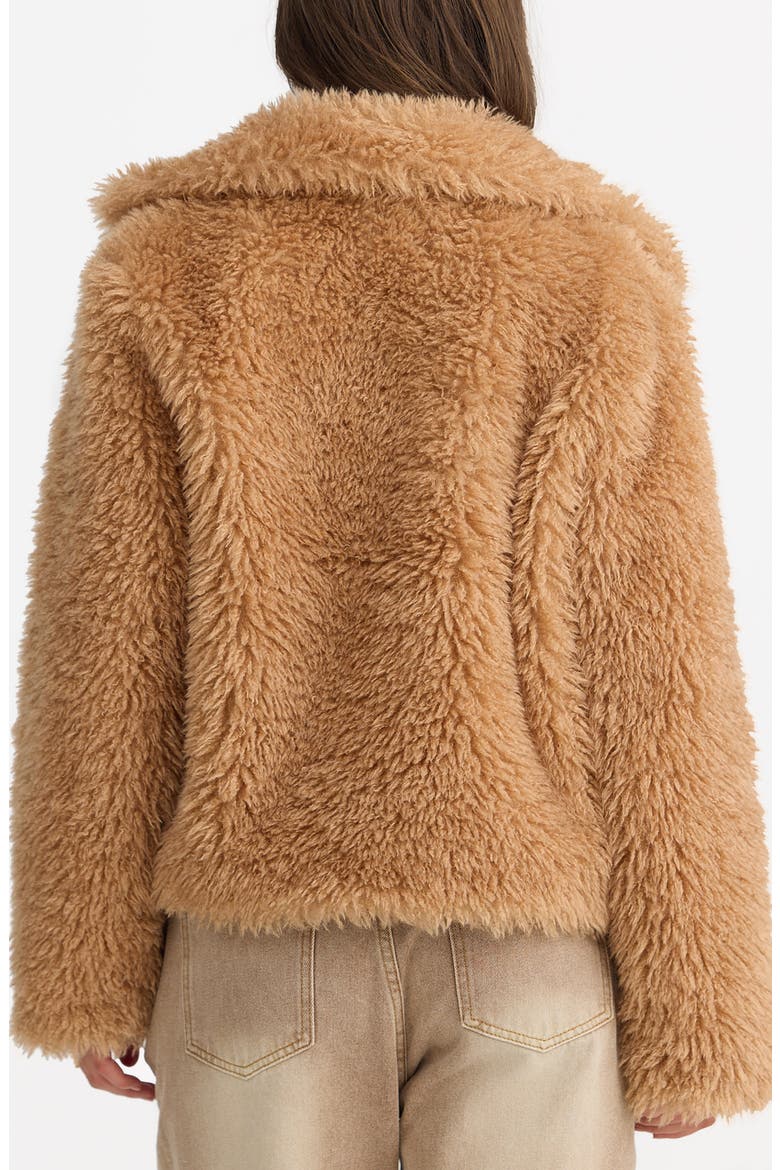Stuart Faux Fur Jacket, Alternate, color, BISCUIT