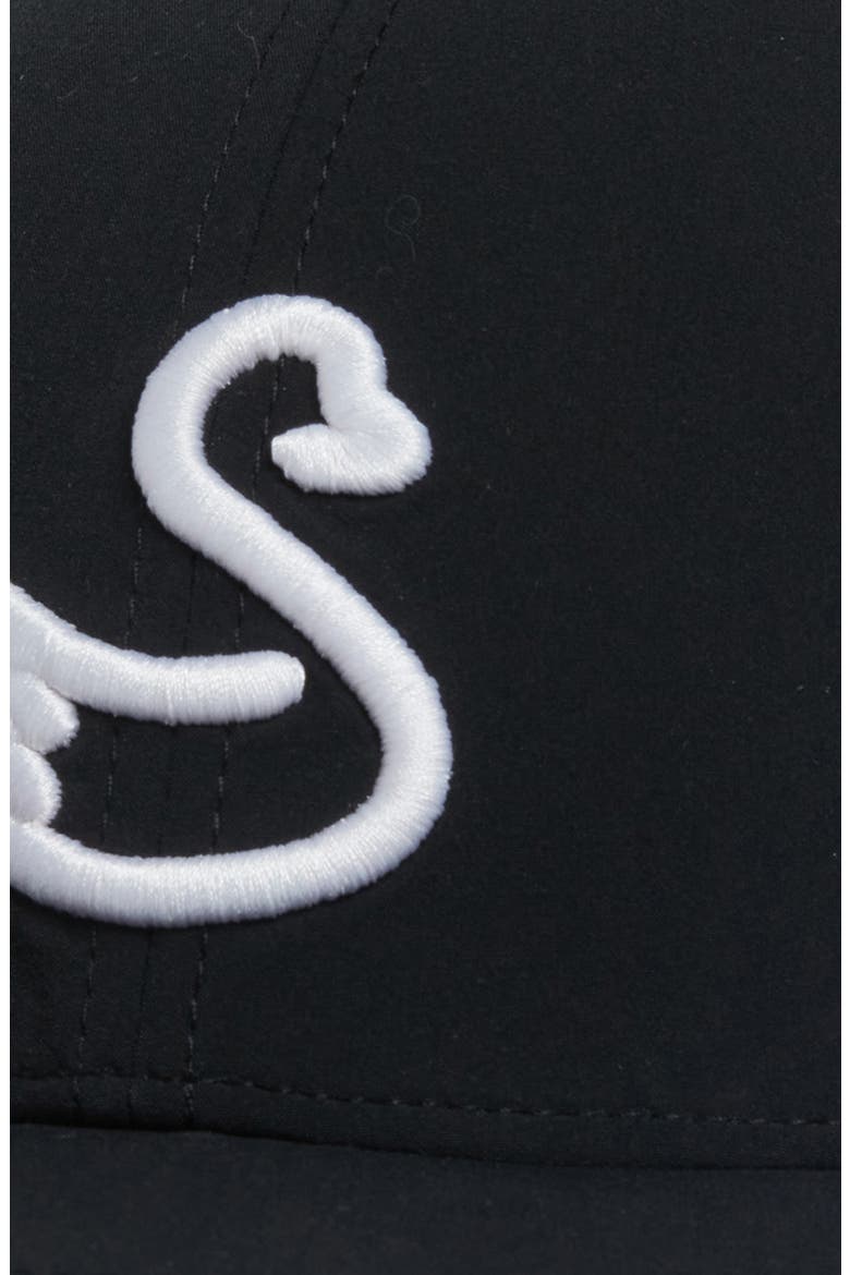 Swan Delta Waterproof Baseball Cap, Alternate, color, BLACK-WHITE