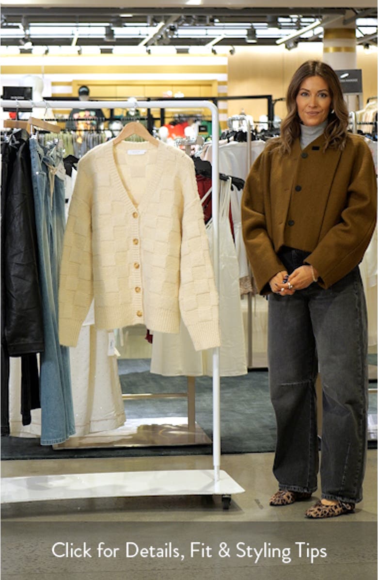 Quinby Basket Weave Stitch Cardigan, sales video thumbnail