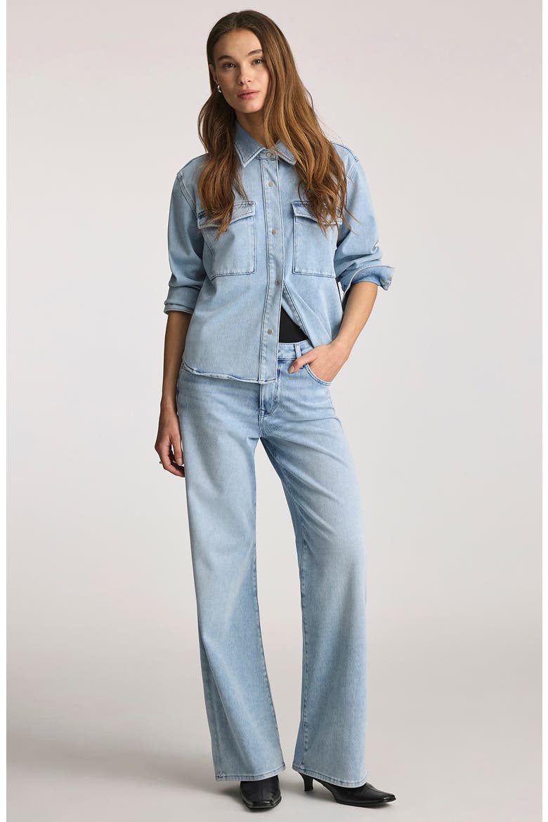 Tia Denim Shirt, Alternate, color, LIGHT MOVE