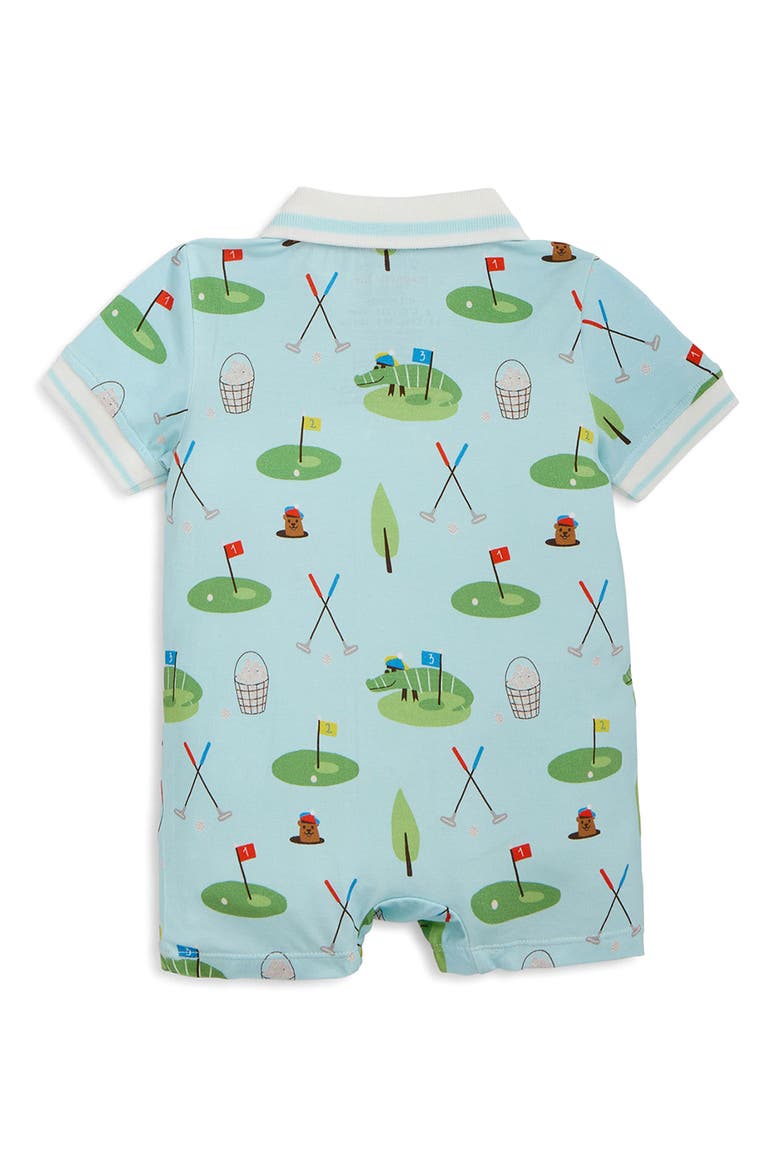 Gopher It Magnetic Polo Romper, Alternate, color, GOPHR