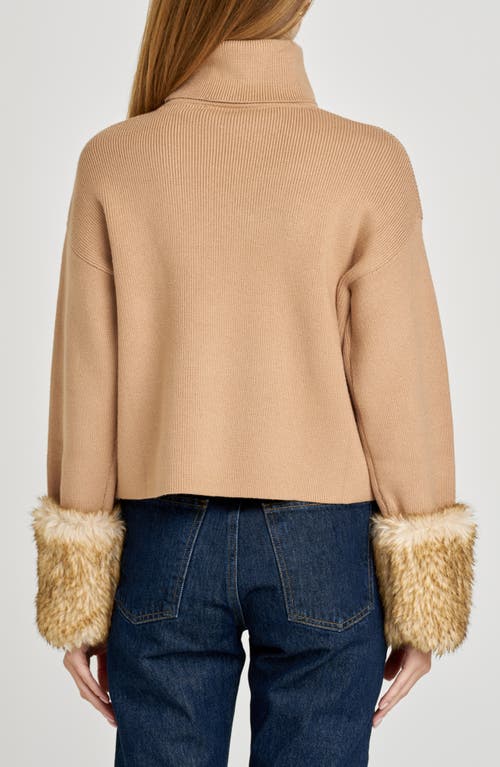 Wayf Rebecca Turtleneck Sweater In Brown