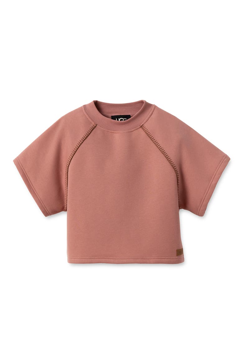 Classic Short Sleeve Crewneck Sweatshirt, Alternate, color, PINK DAWN