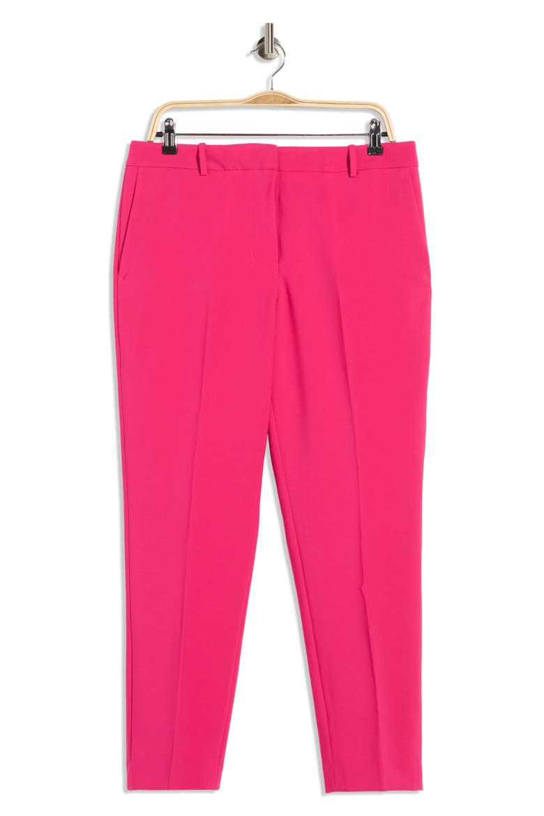 Pleated Straight Leg Pants, Alternate, color, HOT PINK