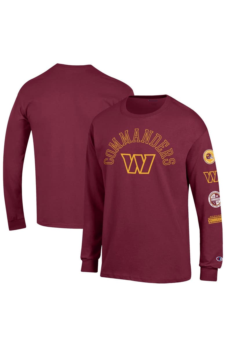 Champion Men's Champion  Burgundy Washington Commanders Seal Long Sleeve T-Shirt, Main, color, Burgundy