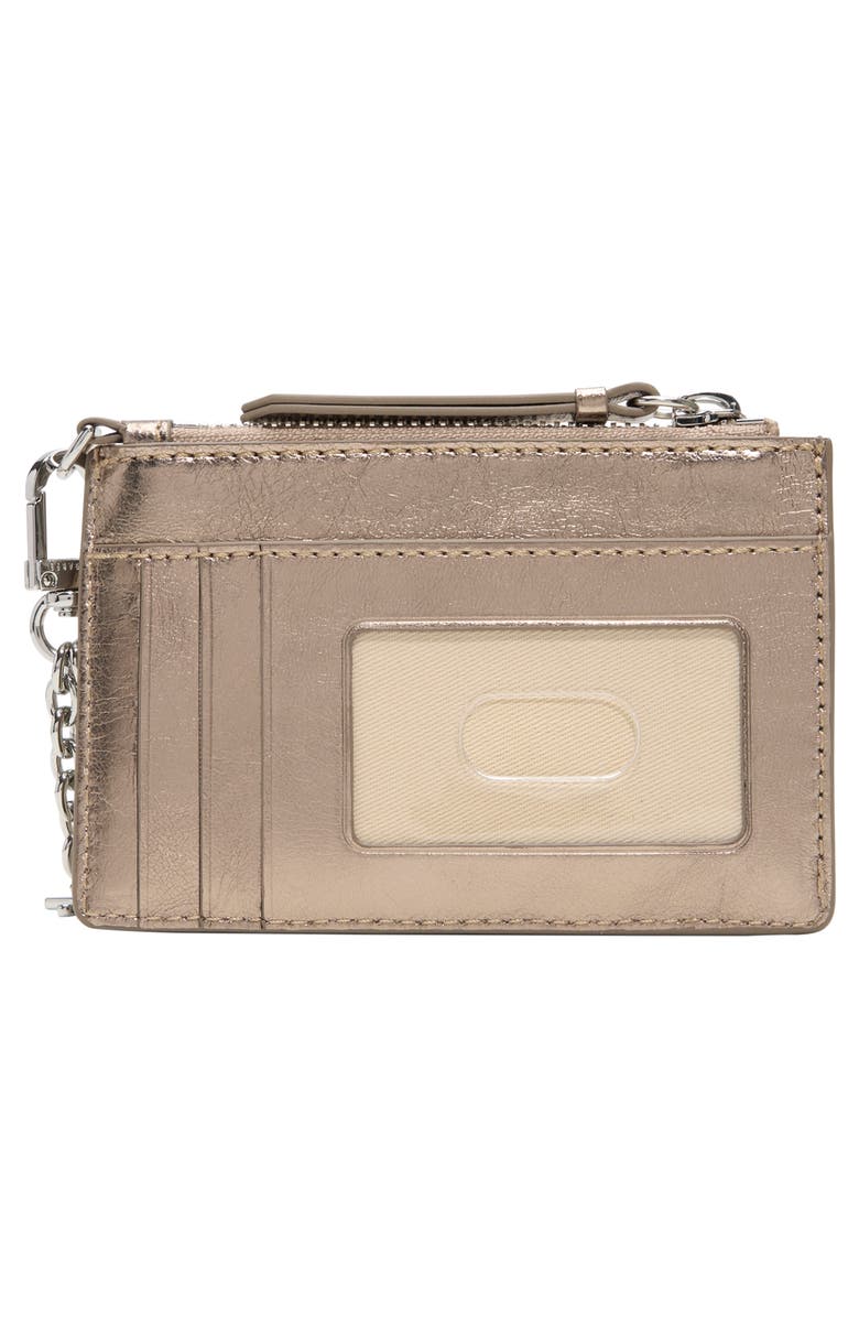 Ted Baker London Sutton Charm Leather Card Case, Alternate, color, Bronze