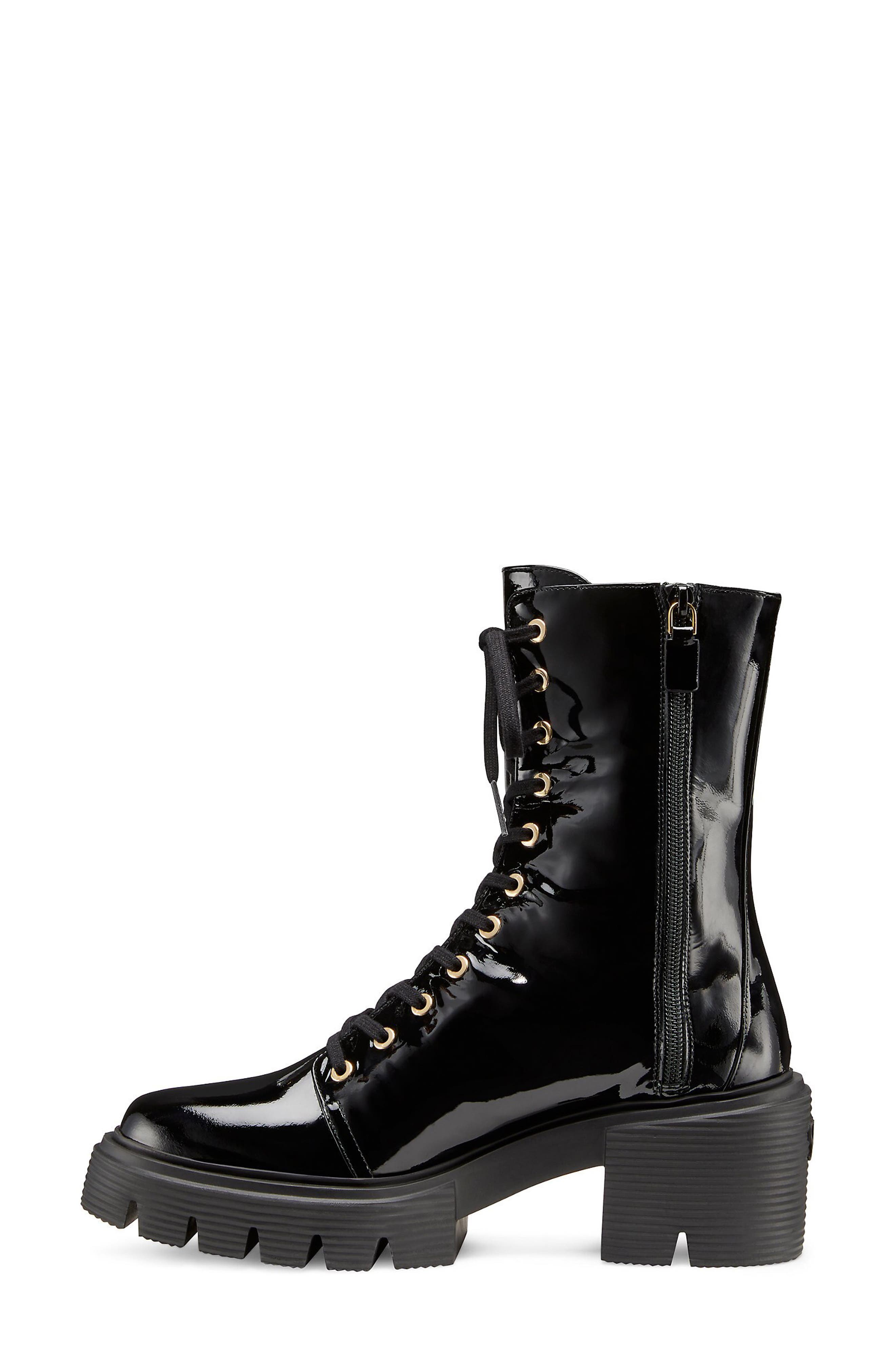 Soho Combat Boot, Alternate, color, BLACK