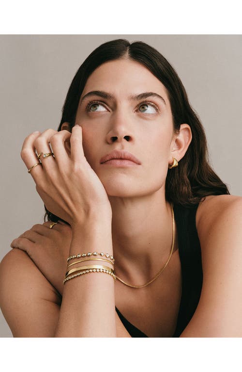 Monica Vinader Lab Grown Diamond Bezel Bracelet In 18ct Gold Vermeil/lab Diamond