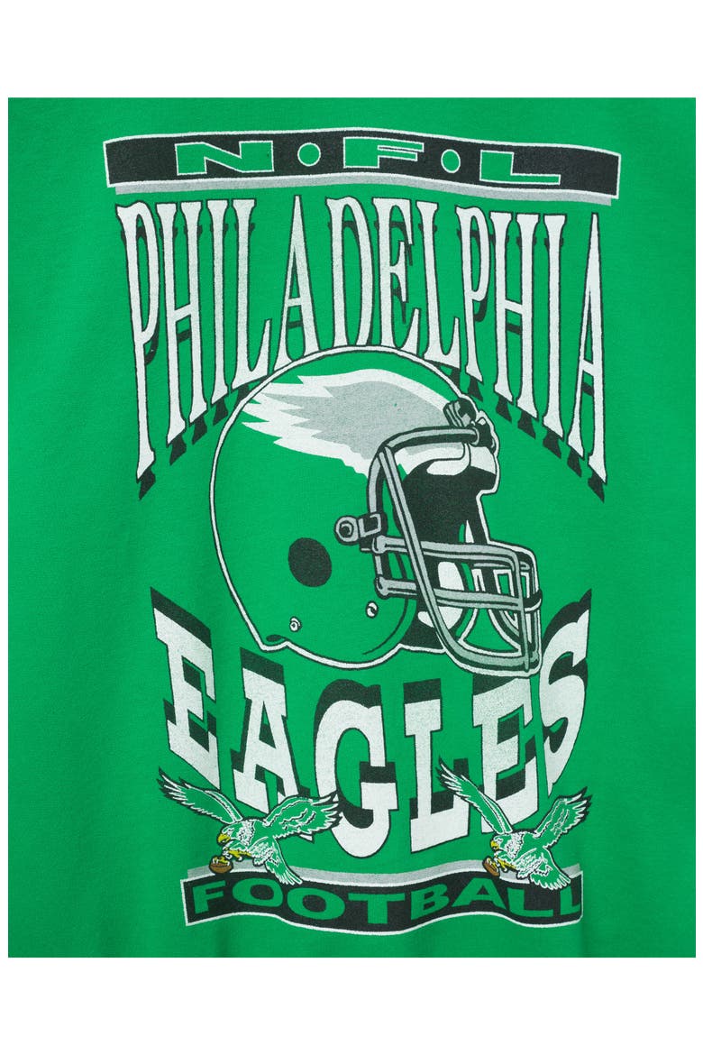 Philadelphia Eagles Helmet Crewneck Sweatshirt, Alternate, color, IRISH GREEN