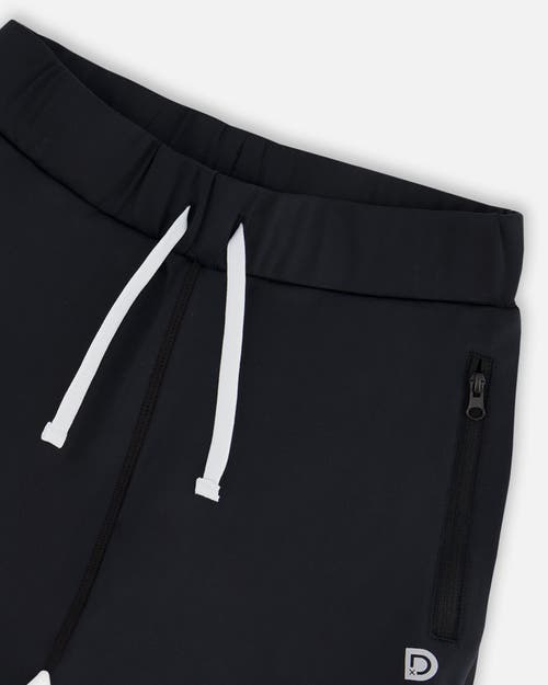Deux Par Deux Little Boy's Athletic Pants Blue And Black In Blue
