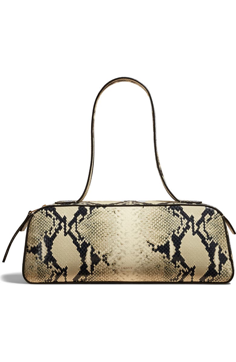 Khaite Simona Snakeskin Print Leather Shoulder Bag, Main, color,