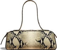 Khaite Simona Snakeskin Print Leather Shoulder Bag