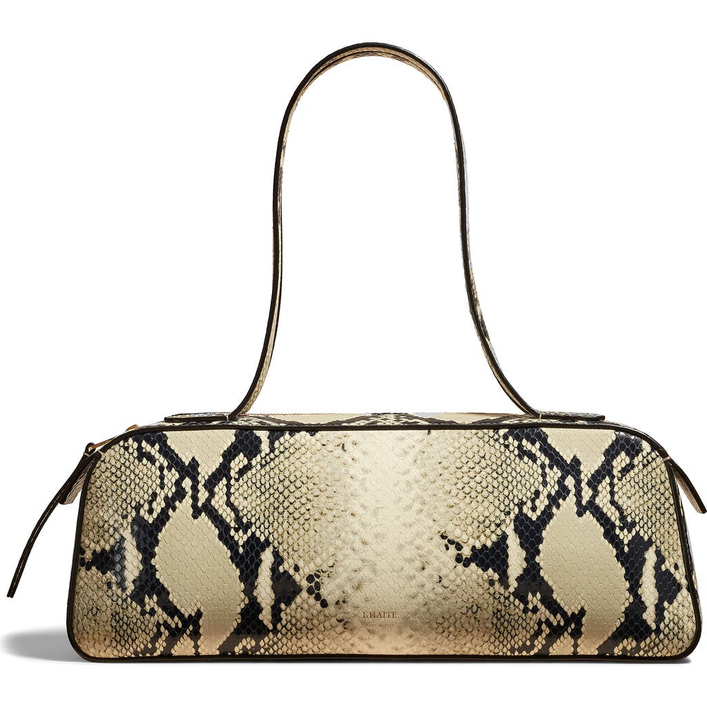 Khaite Womens Natural Simona Snakeskin-effect Leather Shoulder Bag In Natural 121