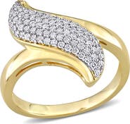 Julianna B. Diamond Swirl Ring Yellow-Plated Silver