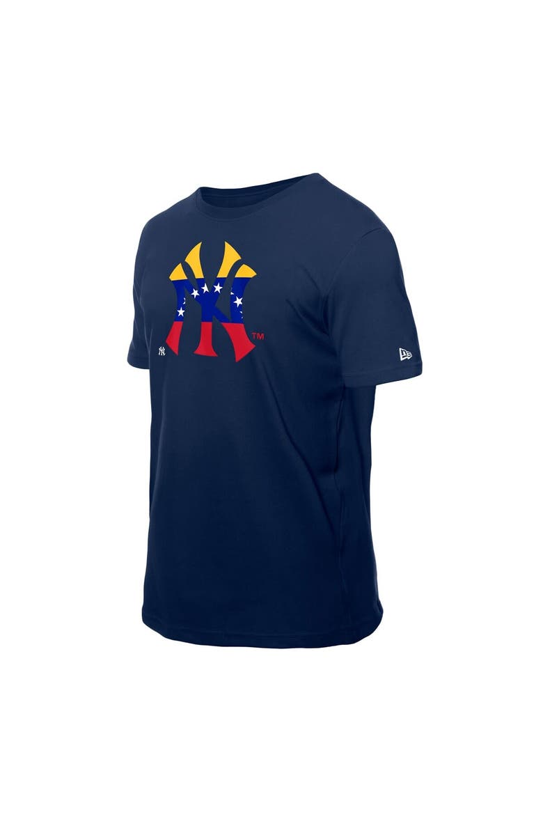 New Era Men's New Era Navy New York Yankees Venezuelan Flag Logo T-Shirt, Alternate, color, Navy