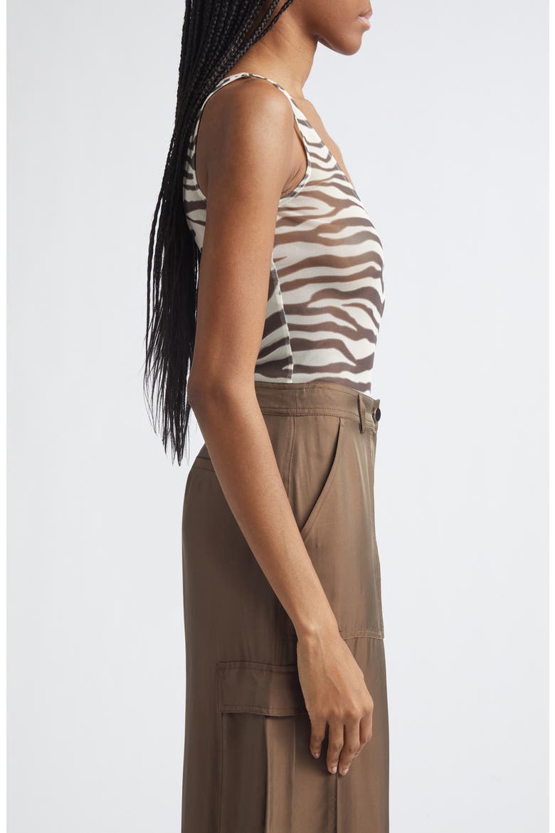 Wyatt Zebra Print Bodysuit, Alternate, color, NATURAL ZEBRA