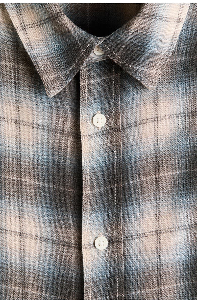H&M Relaxed Fit Shirt, Alternate, color, Blue/Plaid